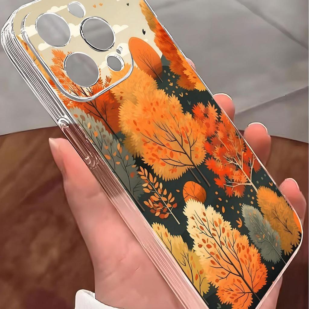 Autumn Tree Transparent Drop-Proof Case for iPhone 14-17 Pro Max