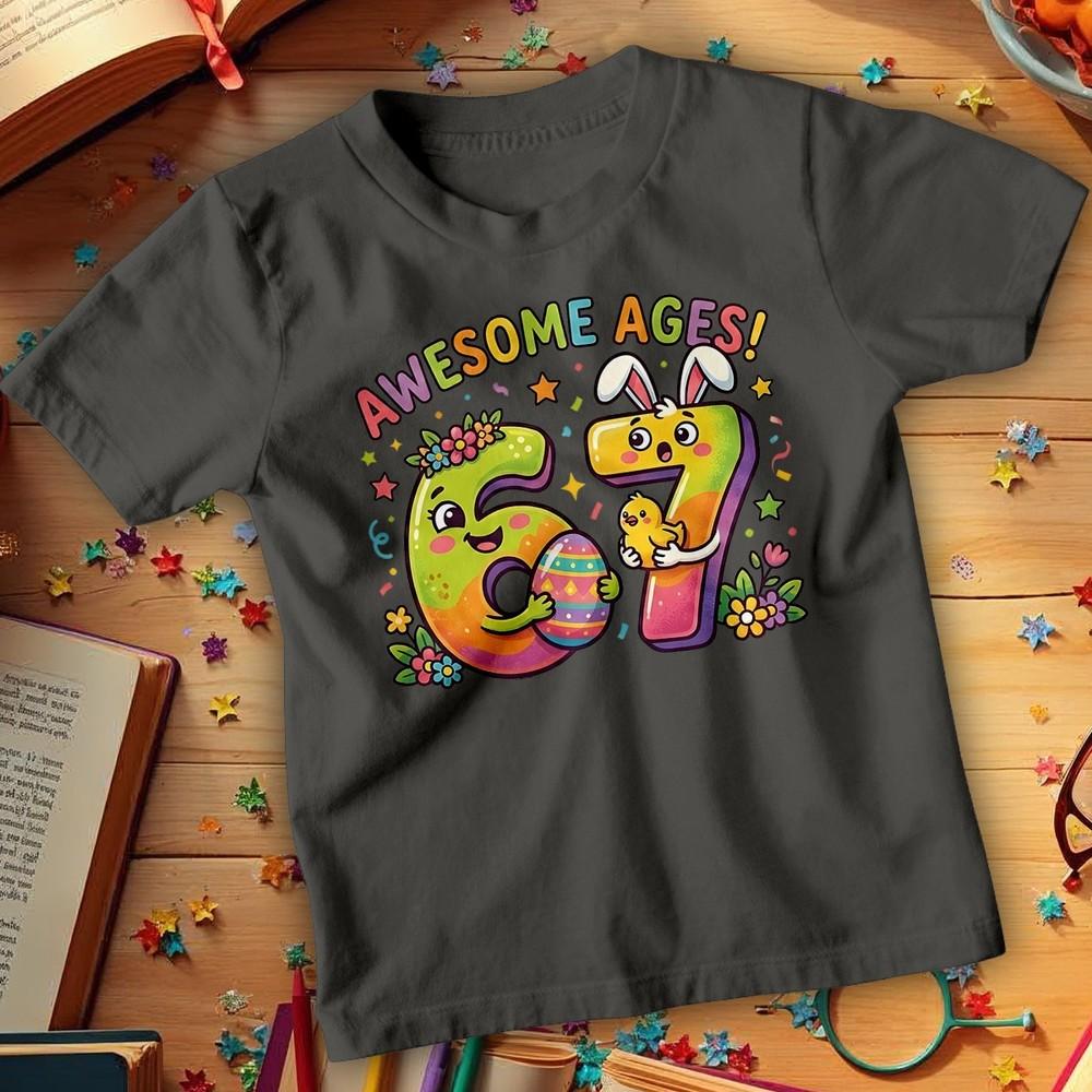 67 Six Seven Meme Easter TShirt Funny Bunny Egg Hunt Cute Adults Kids Tee 5
