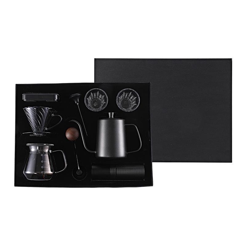 Pour-Over Coffee Set with Manual Grinder - Gift Box