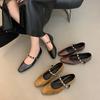 Fashion Bailamos 2025 New Brand Women Flats Fashion Square Toe Shallow Mary Jane Shoes Soft Casual Ballet Shoes Slingback Shoes Mujer