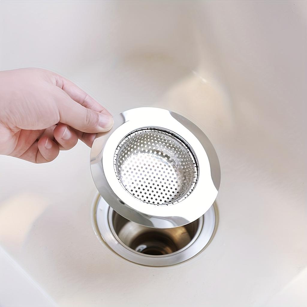 2 Stück 4,5 Zoll Edelstahl Spülbecken-Sieb, Küchenspülbecken-Abflussfilter mit breitem Rand, Essensauffänger für die meisten Spülbeckenabflüsse