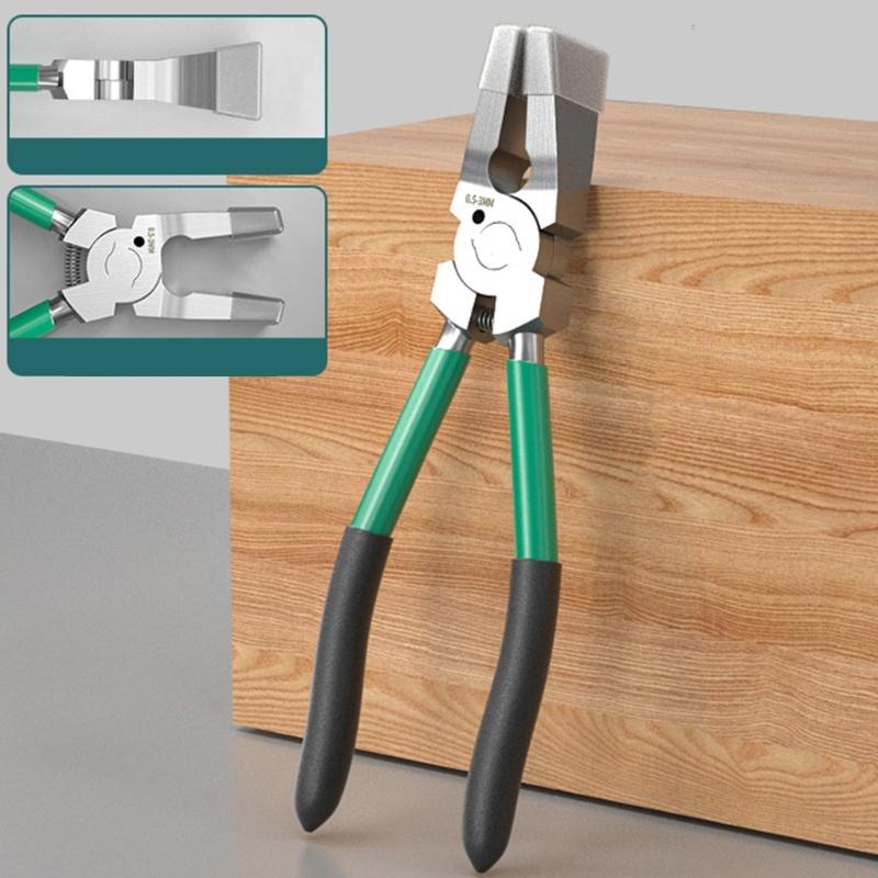 Carbon Steel Crafting Clip Pliers For Secure Glass Copper Rod Trimming With Improved Friction Coated Tip