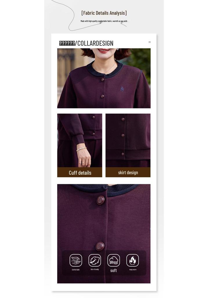 Autumn 2026 Stylish Two-Piece Suit for Middle-Aged & Elderly Women