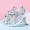 Mesh Girls' Summer Sneakers - Hollow, Breathable, Trendy Princess Shoes for Little Girls