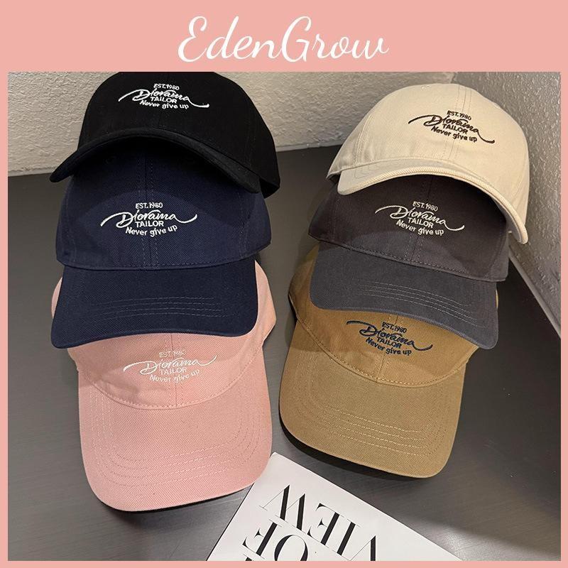 Baseball Letter Embroidered Cap Female Wide Brim Breathable Fabric Use Daily