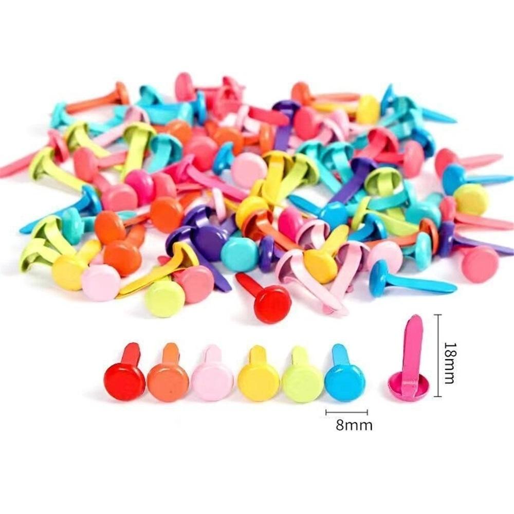 

100 Split Pins, Split Pins For Photo Album Decoration, Mini Metal Paper Fasteners, 8 Mm × 17 Mm, Suitable For Paper Craft DIY And Stamping Collage. 100pcs