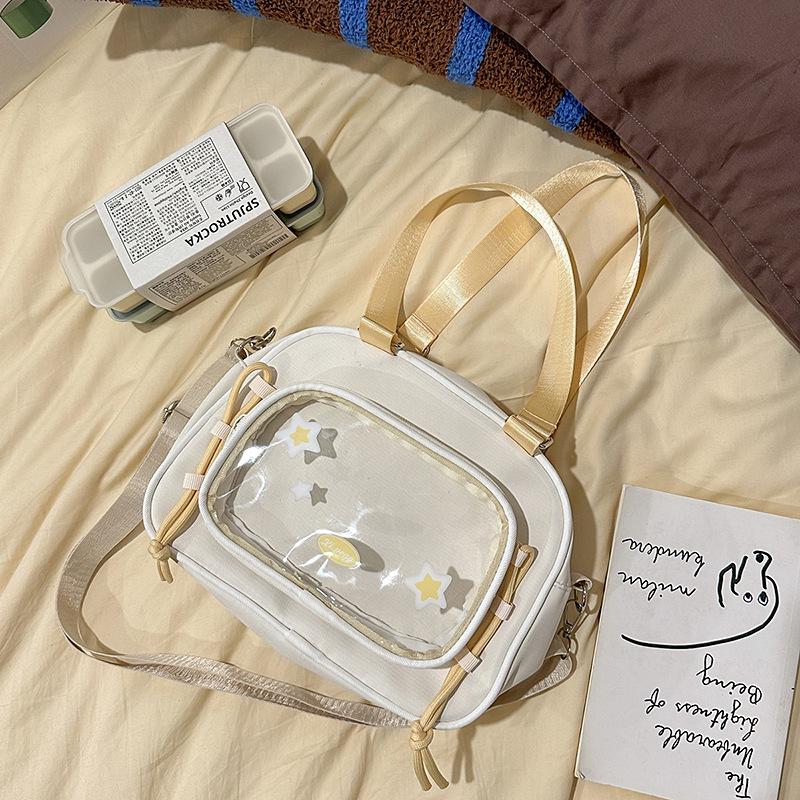 Cute Japanese Mori Girl Anime Multifunctional Backpack with Cookie Button and Crossbody Option