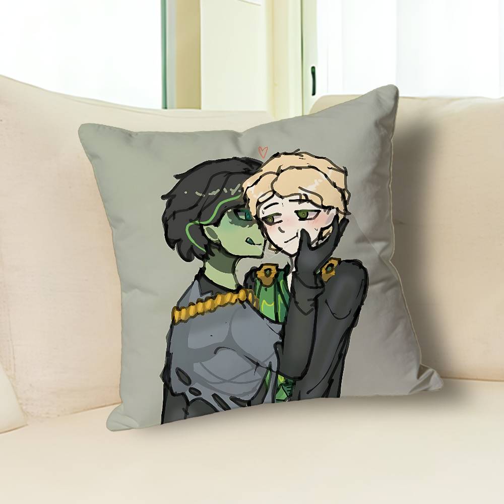 M-Morro and L-Lloyd Garmadon Polyester Printed Pillow Cover Square 30 40 45 50 60 65 cm Soft for Sofa Bed Car Home Decor