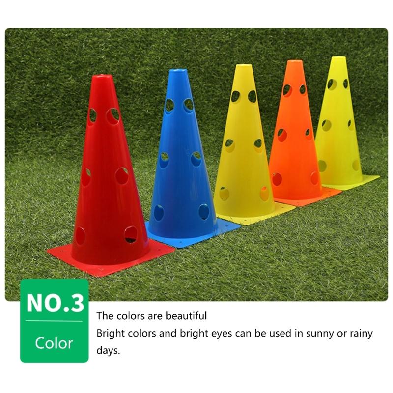 5 Pcs Football Training Maker Bucket Field Skating Marker Soccer Training Marker Obstacle Cones Training Equipment