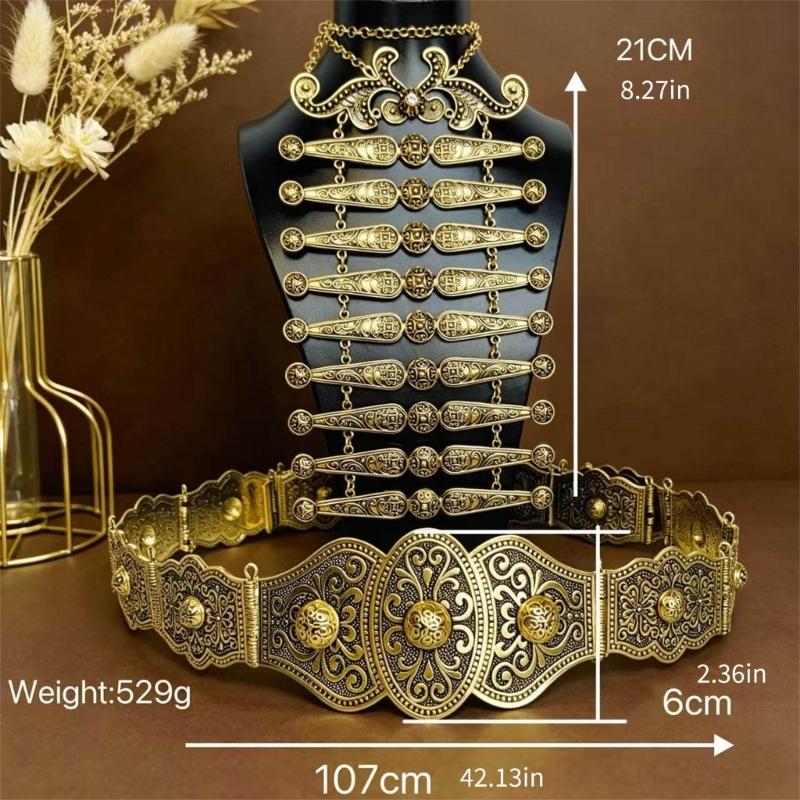 Premium Zincs Alloys Wedding Belt And Armors Intricate Authentic Caucasian Themed Durability Waist Belt For Grooms