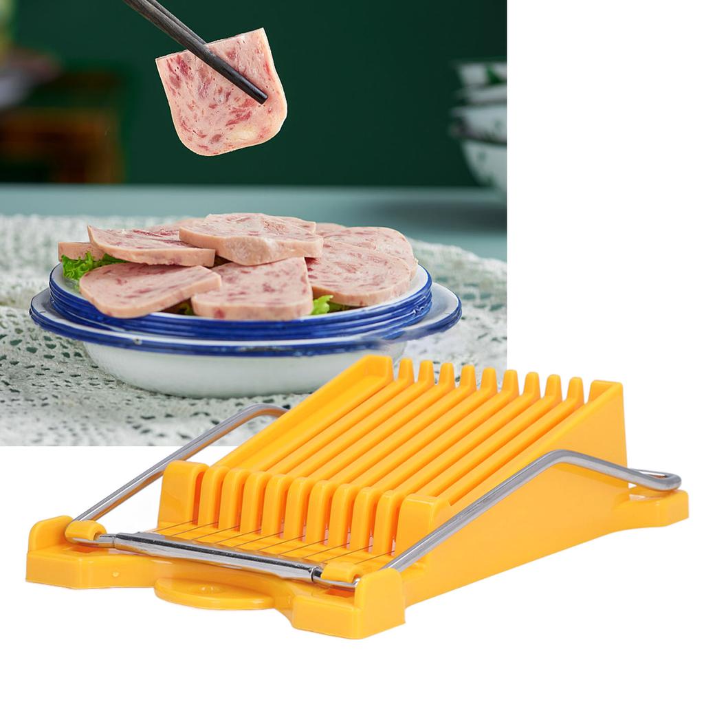 Kitchen Luncheon Meat Ham Cutter Boiled Egg Cutter Stainless Steel Wire Cutting Tool for Banana Sausage Ham