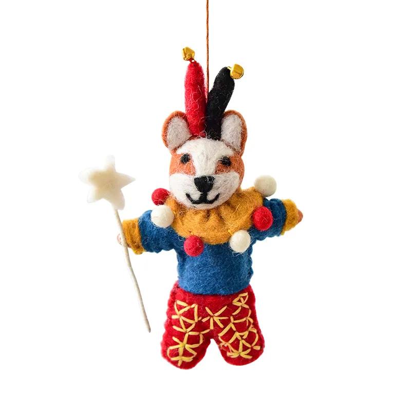 Christmas Decoration Wool Felt Pendant-Nepal Doll Cartoon Design Christmas Tree & Backpack Ornament Perfect Festive Gift Pendant