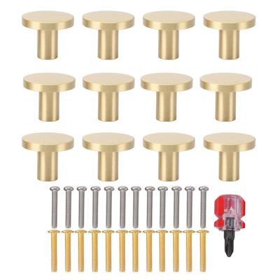 12 Pack Gold Cabinet Knobs Zinc Alloy Drawer Knobs Cabinet Knob Handles Hardware with Screws