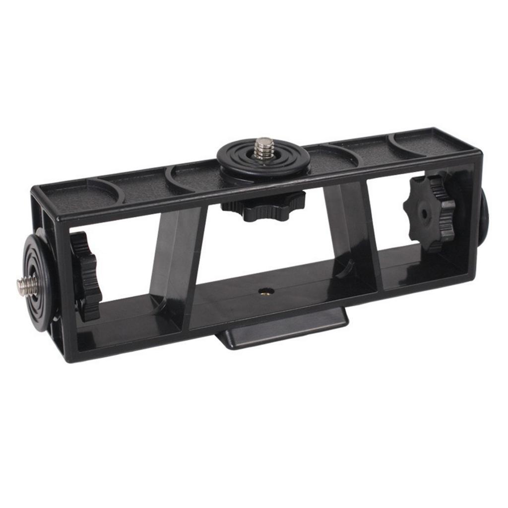 3-Position Phone Holder Tripod Cell Phones Stabilizer Mount Clip for Live Streaming Mobile Phones Camera Bracket Rack