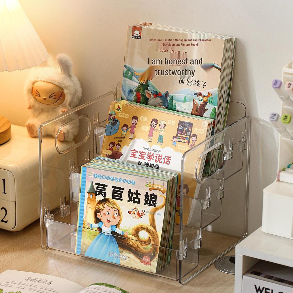 Acrylic Transparent Children's Bookshelf & Magazine Organizer