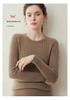 Women's 100% Pure Cashmere Slim Fit Round Neck Sweater, Autumn/Winter Knitted Pullover