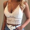 Helicopter-Women Plus Size Vest Crop Wireless Bra Lingerie Sexy V-Neck Underwear Camisole