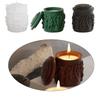 Silicone Storage Jar Mold with Lid Angel Statue Candle Holder Mould Set for Resin Cement Concrete and Plaster Craft Home