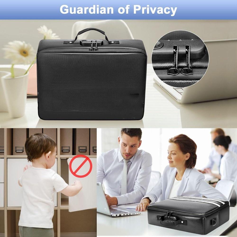 Multi-Layer File Organizer Box Waterproof Accordion File Folder File Storage Case  Business