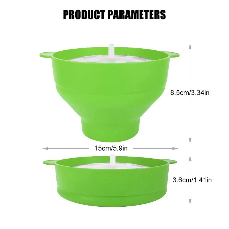 Hoge Kwaliteit Magnetron Popcorn Kom Emmer Silicone DIY Rood Popcorn Maker met Deksel Chips Fruit Schaal Keuken Gemakkelijke Gereedschappen