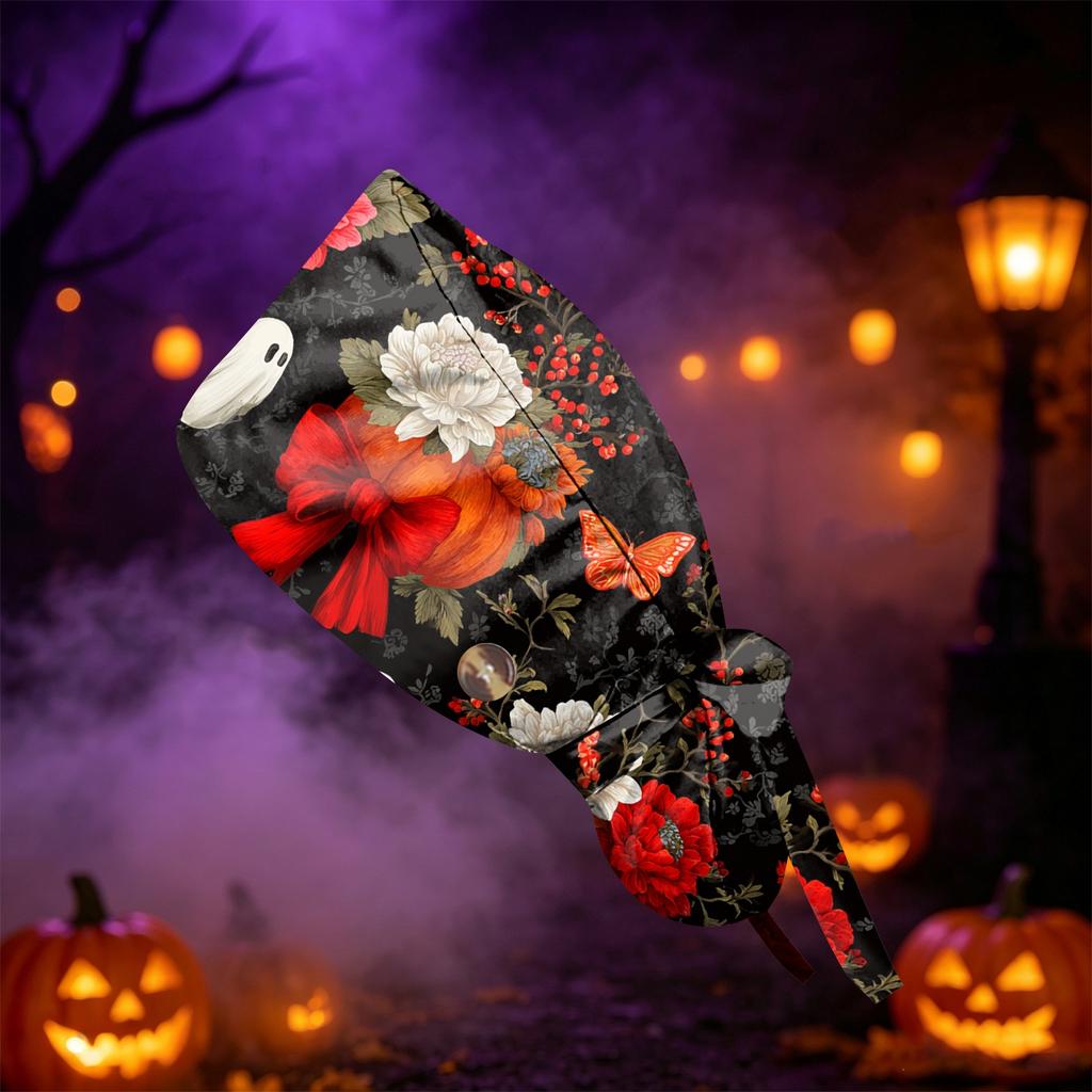 Women's Halloween Print Ponytail with - Design for Work and Casual Wear