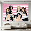Anime Služebné Dívky Růžová Vlajka Gobelín Kawaii Polyesterový Závěs na Zeď do Ložnice Koleje Anime Dekor