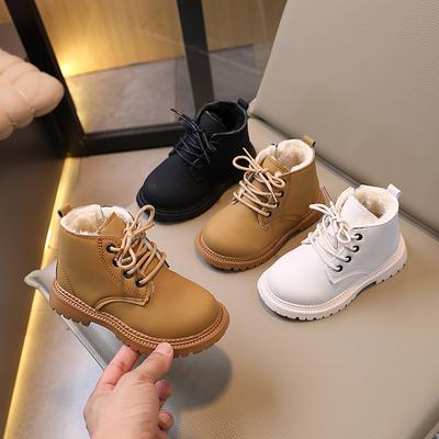 Nepremokavé detské snehové bavlnené zimné plyšové hrubé teplé bavlnené čižmy