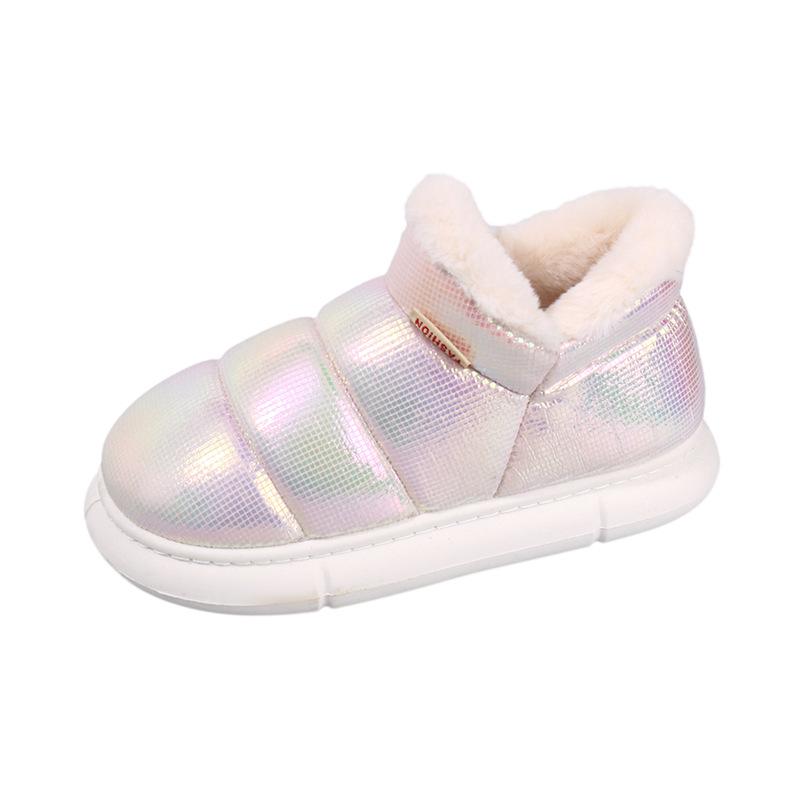 Cotton Slippers Bag Heel Women's Winter Shoes and Boots Outer Wear Leather Waterproof Non-slip Velvet Snow Boots Hairy Shoes Women's Outer Wear
