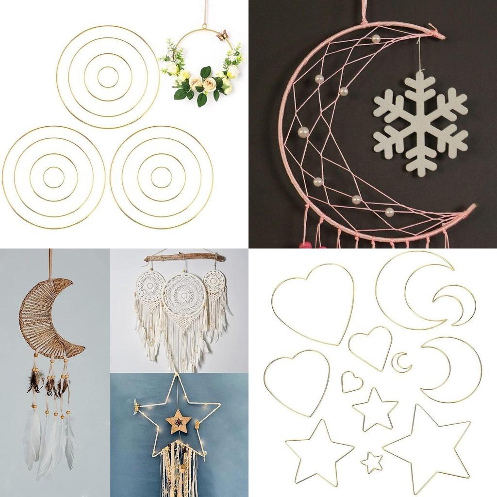 Metall Drahtreifen für Traumfänger Eisenkreis Dekorative Bastelzubehör Goldfarben