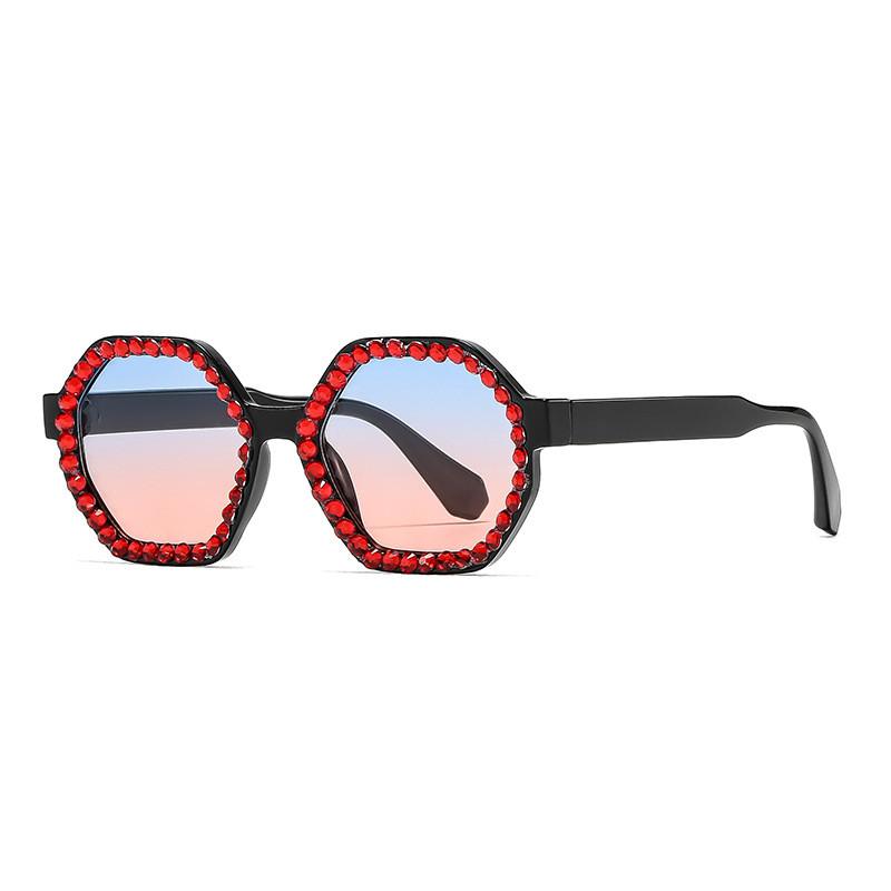 Trendy Polygon Pearl Sunglasses With Uv400 Level For Travel And Parties