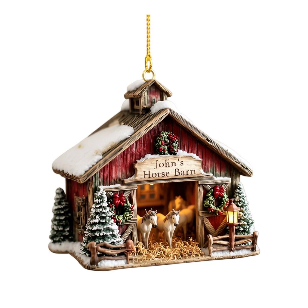 Christmas Ornament, Acrylic Animal and Hanging Decor for Christmas Holiday, Christmas Decoration