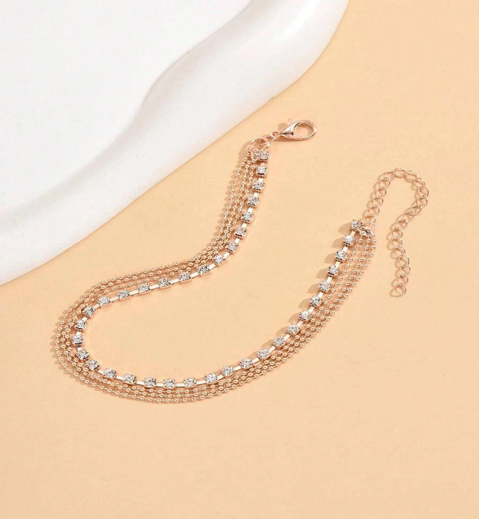 1PC Women's Fashion Trendy Copper Claw Chain Multi layered Tassel Feet Chain Outdoor Tourism Beach Banquet Party Festival Gift