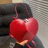 2026 Creative Trendy Korean INS Style Persality Red Heart Small Bag Women's Casual High-end Crossbody Wallet Bags