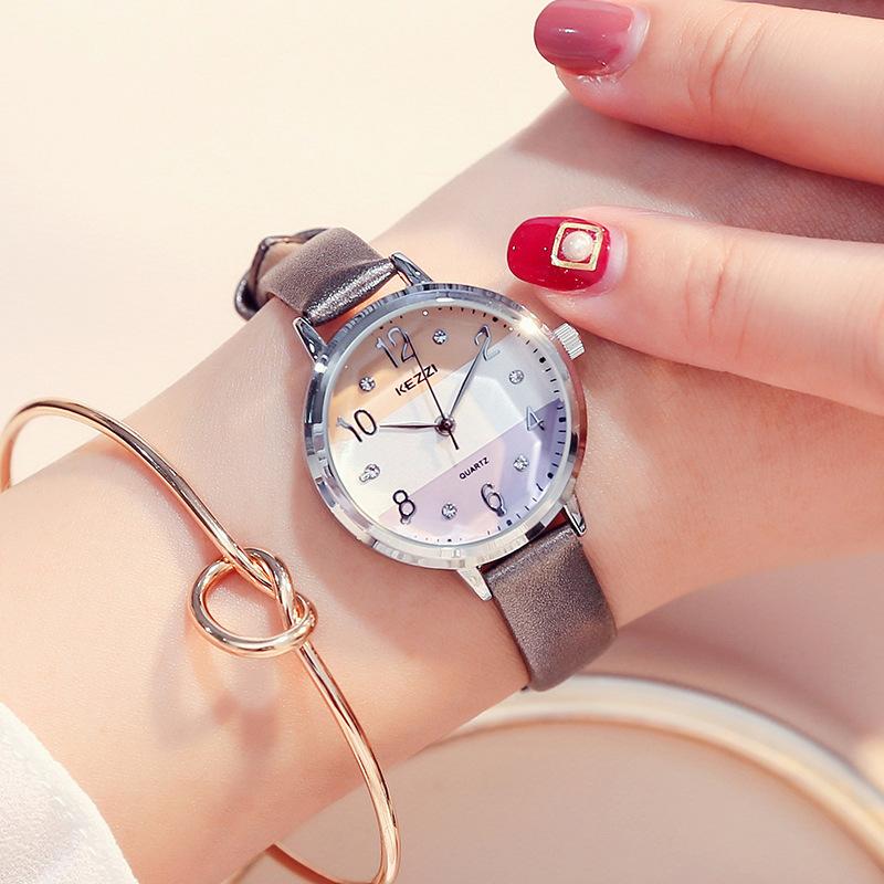 Kadın Öğrenci Saati, Küçük Kadran, Elmaslı İnce Kordon, Sade, Ferah, Kolej Tarzı, Kadın Saati, Su Geçirmez Model