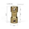 2mm–6mm Miniature Brass Rigid Coupling – Motor Shaft Transmission Connector for DIY Robotics & RC Models