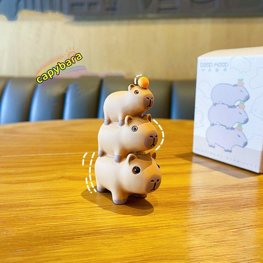 Resin Capybara Model Figure Cartoon Cartoon Figure Model Fashion Capybara Resin Ornaments