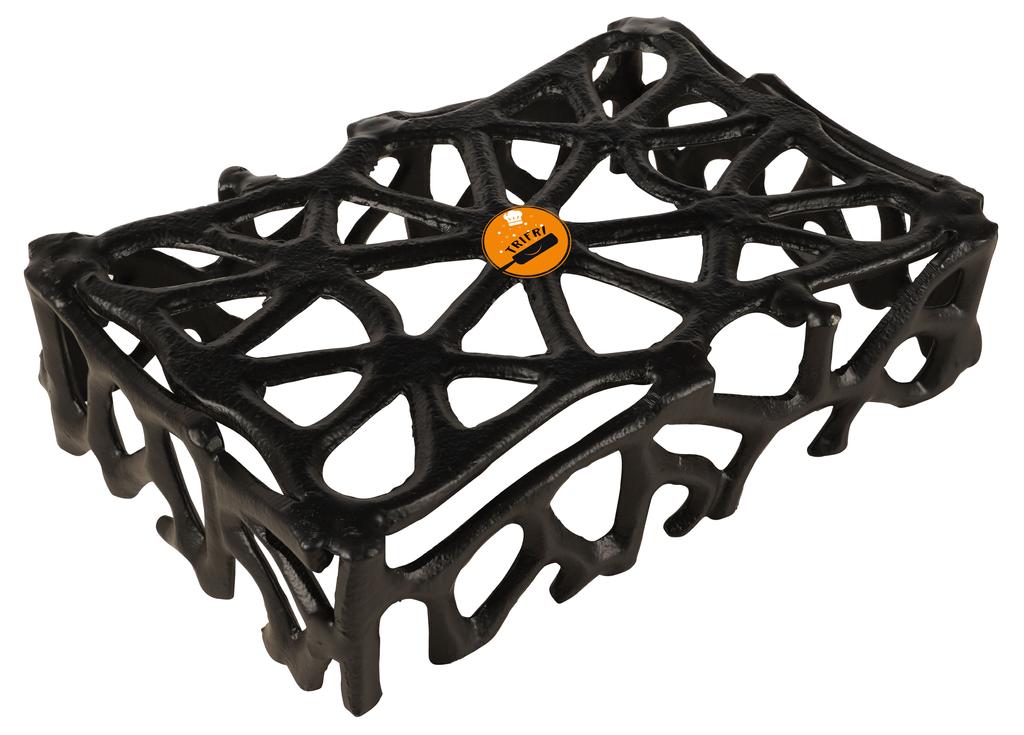 Trifri Cast Iron Fruit   Bread Basket Basket Restaurant Utensil Kitchenware Serving Ware Storage Basket Antique Food