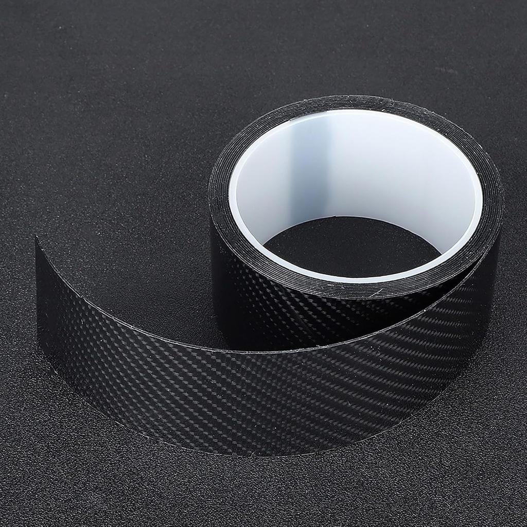 Carbon Fiber Strips Anti Scratch Carbon Fiber Protective Film Dry Carbon Fibre Detailing Wrap Tape Car Door Edge Guard Sticker Black Carbon Fibre