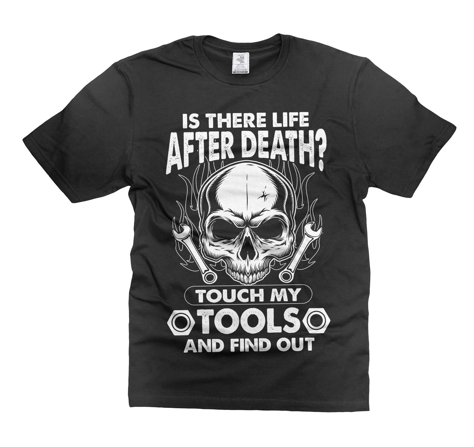 Mens Touch My Tools and Find out T-shirt Mechanic Gifts Funny Mechanic Tee Shirt L