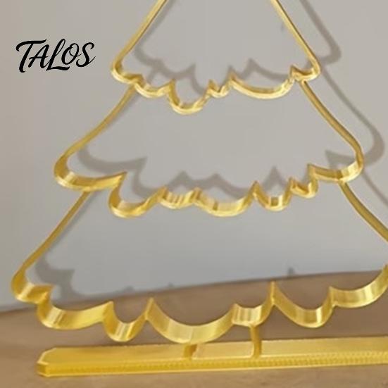 Entrance Hall Holiday Ornaments 3D Printed Hollow Christmas Tree Ornament, Modern Minimalist Festive Decor Sculpture, Decorative Tabletop Centerpiece