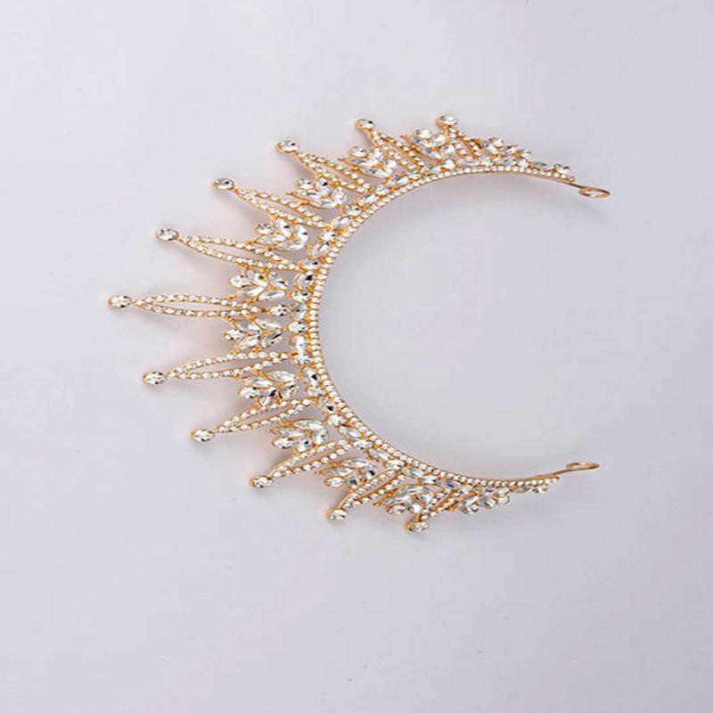 Bridal Accessories Simple Princess Crown Moon Starry Sky Crown Wedding Makeup Dinner Accessories Women