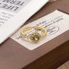 Medieval Personalized Retro Enamel Dripping Oil Inlaid Zir*****Pening Ring Niche Light Luxury High-End Ring Woman