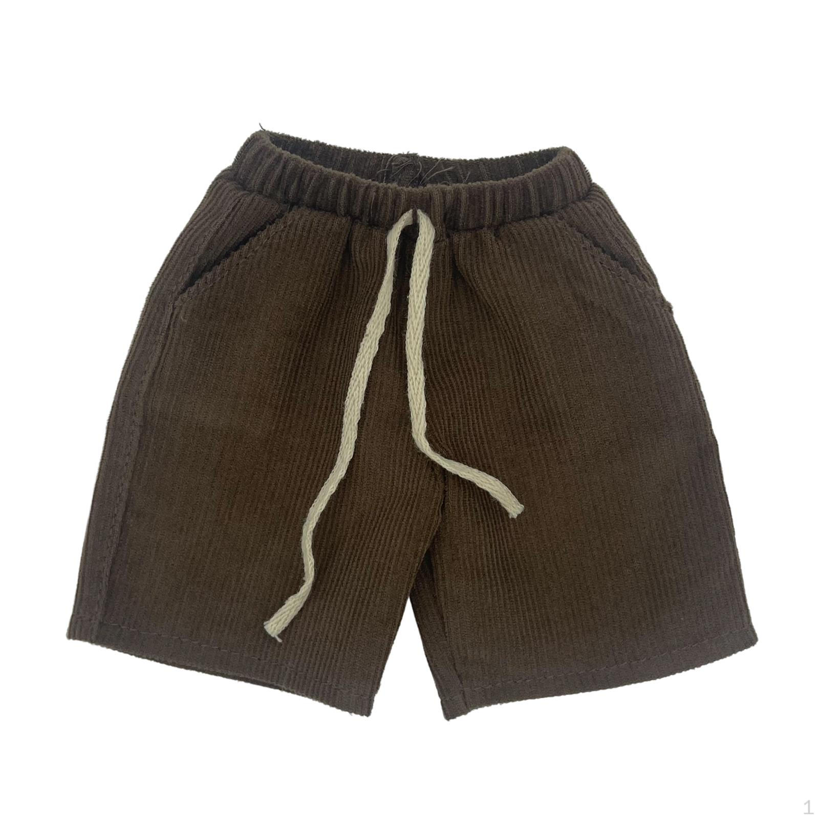 

1/12 Male Short Pants, Handmade Doll Clothes Costume, Miniature for 6in Model, Figures кавовий