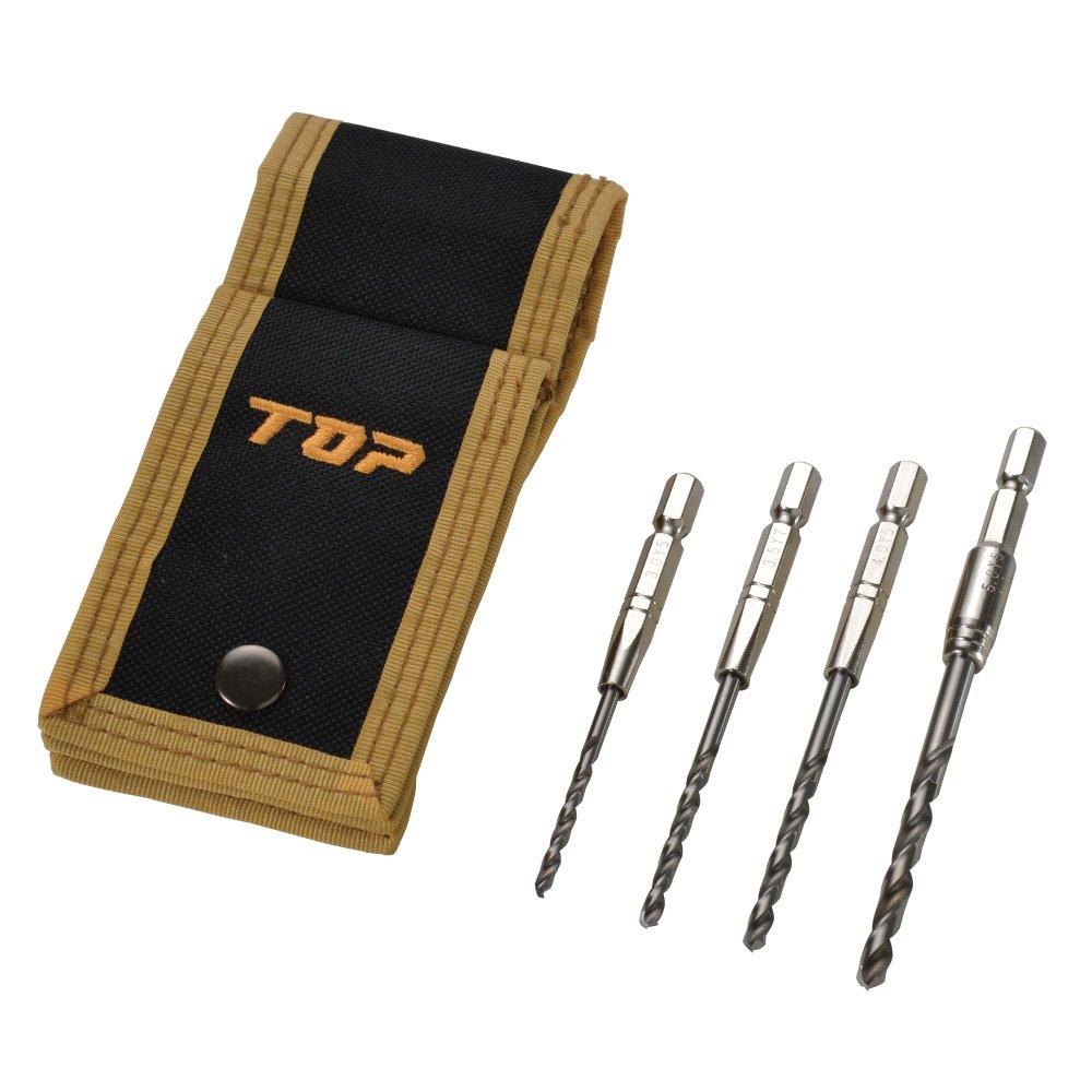 

TOP Metal Drill Set of 4, 3.0mm, 3.5mm, 4.0mm, 5.0mm, with Case, ETD-3050KS