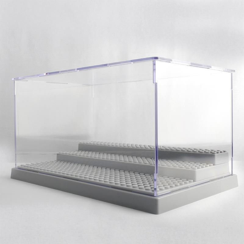 3-Level Acrylic Display Case,Dustproof Showcase for Collection Bricks Blocks Toy Model Minifigures Building Action Figures Block
