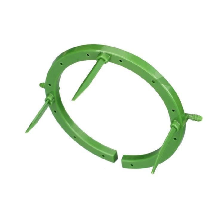 Nursery Watering Rings with Tube Joint and 3 Support Stakes, 5 Inch Soil Irrigation Tool for Pots, Containers, and Garden Use