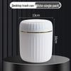 Compact Elegant Desktop Trash Can with Lid for Home and Office