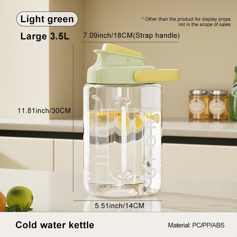 

Lovely Wind Dopamine Cold Water Bucket Large Capacity 3.5 L, Multi-color Safety And Health Material Bottle зелений