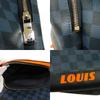 Used 12564 Discovery Daypack N40157 7927 Logo Navy 19AW Damier Cobalt Lace Orange Men's from Japan AUTHENTIC