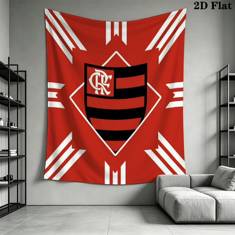 CR Flamengo Wall Tapestry Aesthetic Wall Hanging Printed Fabric Blanket Decorative Tapestries for Bedroom Living Room Home Decor
